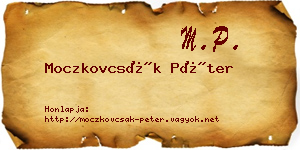 Moczkovcsák Péter névjegykártya